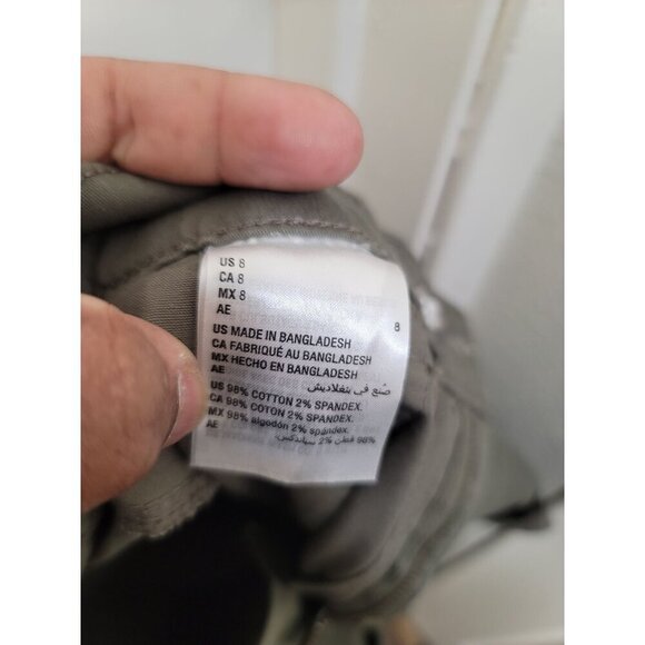 Style & Co Mid Rise Roll Cuff Shorts Size 8 Olive Green Cotton Blend - Picture 12 of 12